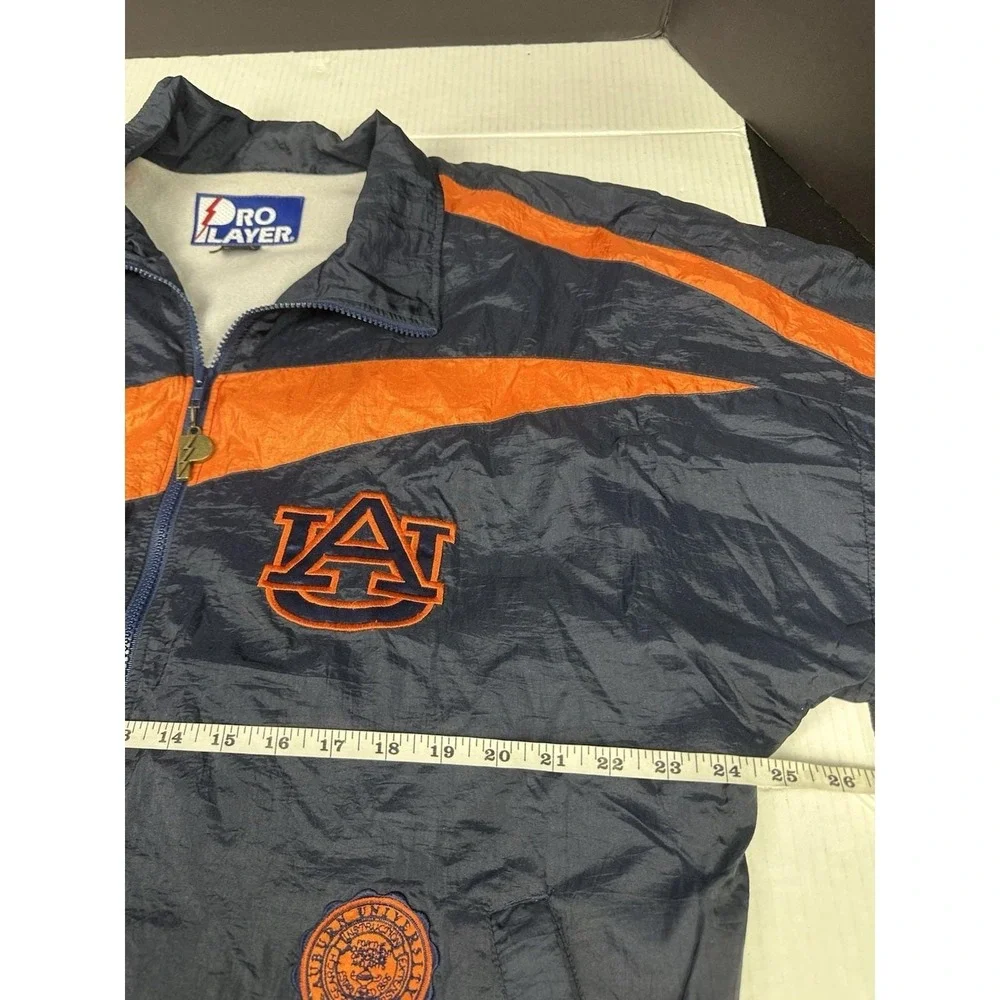 Vintage Auburn Tigers Pro Player Swirl Colorblock Windbreaker Jacket Medium